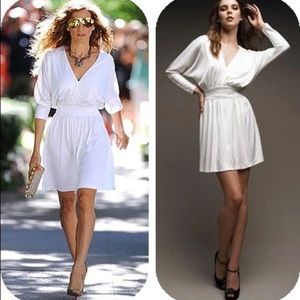 Halston Heritage White Long Sleeve Dress